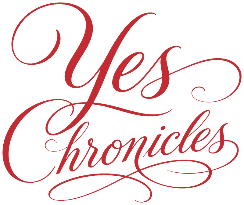 Yes Chronicles, hand-lettered in red script